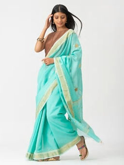 Fabindia - Cotton Silk Embroidered Sari