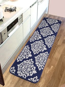 Saral Home - Blue Modern Designer Cotton Printed Runner 45X120 Cms
