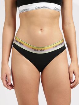 Calvin Klein - Black Solid Mid Rise Bikini-Brief