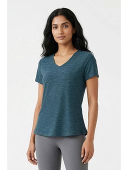Zivame - Zelocity Quick Dry Relaxed Top - Green Blue