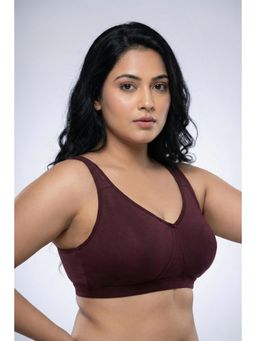 Zivame - True Curve Double Layered Non Wired Full Coverage Minimiser Bra - Fig