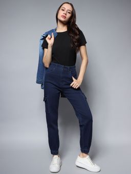 High Star - Blue Women Jogger Cropped Jeans