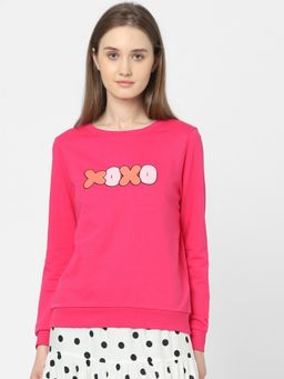 VERO MODA - Women Printed Pink Sweatshirt