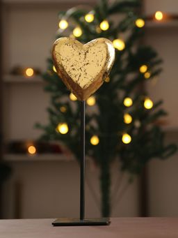 Revive Home - Distress Finish Gold Foiled Heart - S