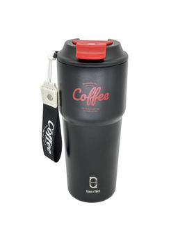 House of Quirk - Black Stainless Steel Insulated Travel Coffee Mug