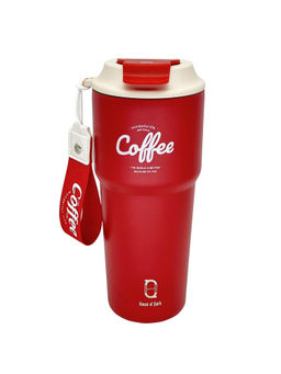 House of Quirk - Red Stainless Steel Insulated Travel Coffee Mug