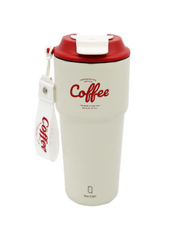 House of Quirk - White Stainless Steel Insulated Travel Coffee Mug