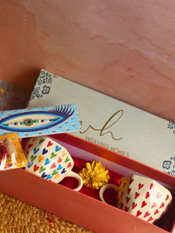 WEAVING HOMES - Heart & Loveislove Mugs Coffee Mug & Rakhi