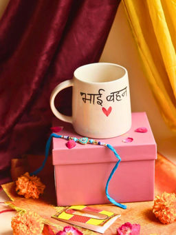 WEAVING HOMES - Bhai Behan Coffee Mug & Rakhi