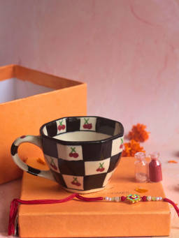 WEAVING HOMES - Cherry Blossom Coffee Mug & Rakhi