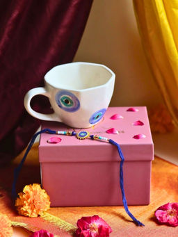 WEAVING HOMES - Evil Eye Coffee Mug & Rakhi