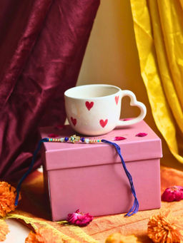 WEAVING HOMES - Valentino Coffee Mug & Rakhi