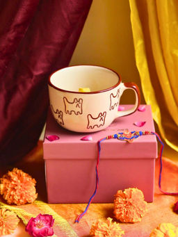 WEAVING HOMES - The Og Cat Coffee Mug & Rakhi