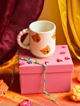 WEAVING HOMES - Teddy Bear Mug Coffee Mug & Rakhi