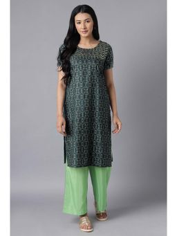 Aurelia - Aure Collection By Aurelia Green Kurta-Straight Palazzo (Set of 2)