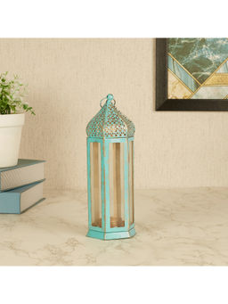 HomeTown - Metal Lantern in Teal Colour