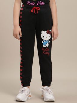 Kidsville - Black Hello Kitty Printed Regular Fit Jogger
