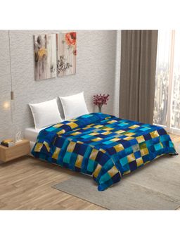 CORE Designed by SPACES - Season Printz Polyester Turquoise Egg Double Comforter
