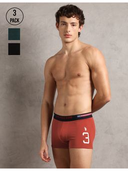 U.S. POLO ASSN. - Men Breathable Solid I015-P3 Trunks (Pack Of 3)