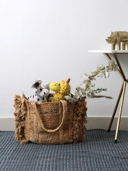 Revive Home - Beige Multi-Utility Jute Basket Planter