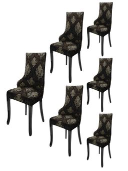 House of Quirk - Black Accent Chair Cover (Pack Of 6)