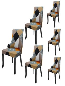 House of Quirk - Multi-Color Accent Chair Cover (Pack Of 6)