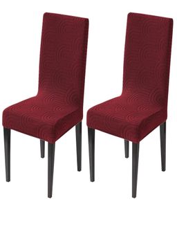 House of Quirk - Maroon Accent Chair Cover (Pack Of 2)
