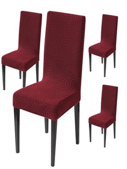 House of Quirk - Maroon Accent Chair Cover (Pack Of 4)