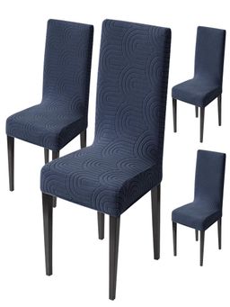 House of Quirk - Navy Blue Accent Chair Cover (Pack Of 4)