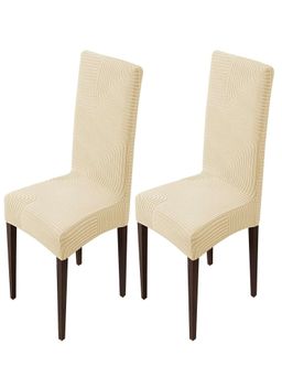 House of Quirk - Beige Accent Chair Cover (Pack Of 2)