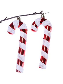 Tayhaa - Red Cany Cane Ornaments (Pack Of 2)