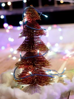 Tayhaa - Maroon Gold-Toned Christmas Tree