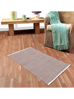 THE HOME TALK - Red Weaved Cotton Rectangular Area Rug (2.5X5 Feet)