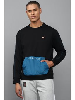 Allen Solly - Men Black Crew Neck Full Sleeves Casual Sweatshirt