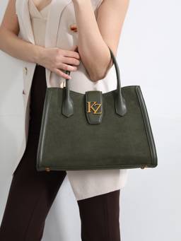 Kazo - Aurelian Suede Top Handle Bag