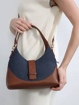 Kazo - Brown Talia Denim Hand Bag