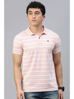 Classic Polo - Men's Half Sleeve Slim Fit Striped Polo T-Shirt