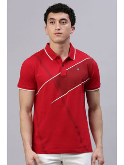 Classic Polo - Men's Half Sleeve Red Slim Fit Polo T-Shirt