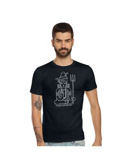 Tantra - Black Round Neck Printed T-Shirt