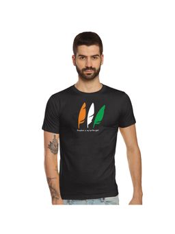 Tantra - Black Round Neck Printed T-Shirt