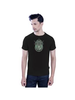 Tantra - Black Round Neck Printed T-Shirt