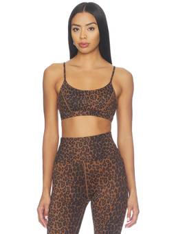 BEACH RIOT - Sara Women's Removable Padded Sports Bra Brown