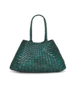 Dragon Diffusion - Santa Croce Woven Leather Handbag Green