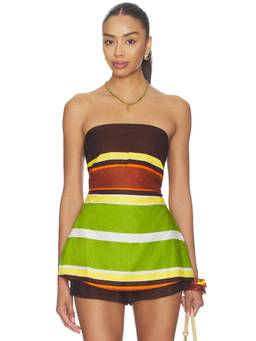 FAITHFULL THE BRAND - Solmar Women's Strapless Tie-Up Tube Top Multi-Color