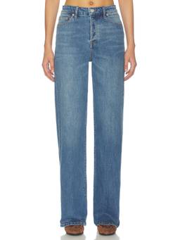 Good American - Vintage Women's Mid-Waist Wide-Leg Jeans Blue