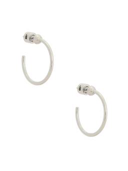 Jenny Bird - Mini Icon Women's Silver-Tone Metal Hoop Earrings Silver