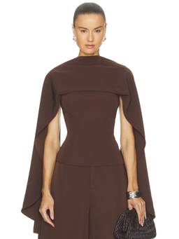 Line & Dot - x REVOLVE Scout Women's Draped Cape Top Brown