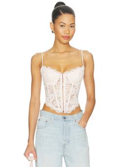 MAJORELLE - Lorena Women's Lace Underwired Bustier White