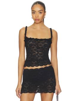 NBD - Odette Women's Sheer Lace Pull-On Camisole Black