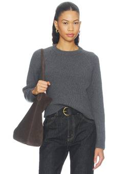NILI LOTAN - Laurel Women's Ribbed Knit Cashmere Blend Pullover Sweater Grey
